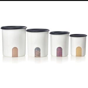NEW (NIP) Tupperware one Touch 4 piece Canister Set
